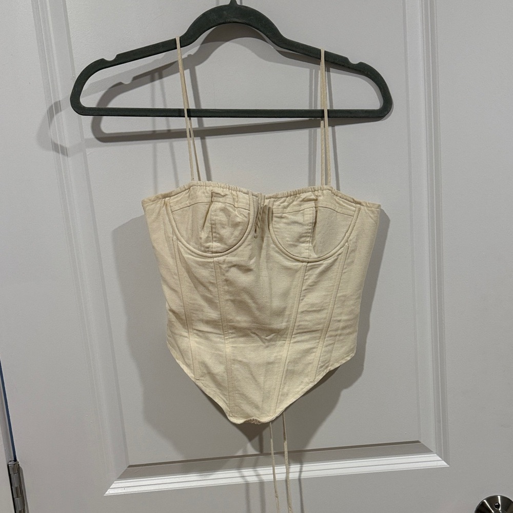 Lioness Cream Corset Top